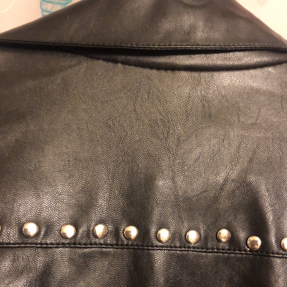 NWOT faux leather embroidered jacket - Picture 9 of 12